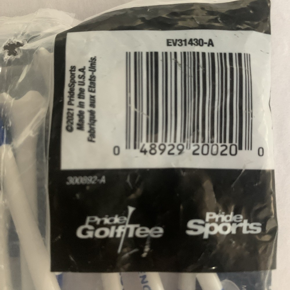 NEW Pride Performance Plastic Tee System, 3-1/4 inch- 30 Count (Blue)
