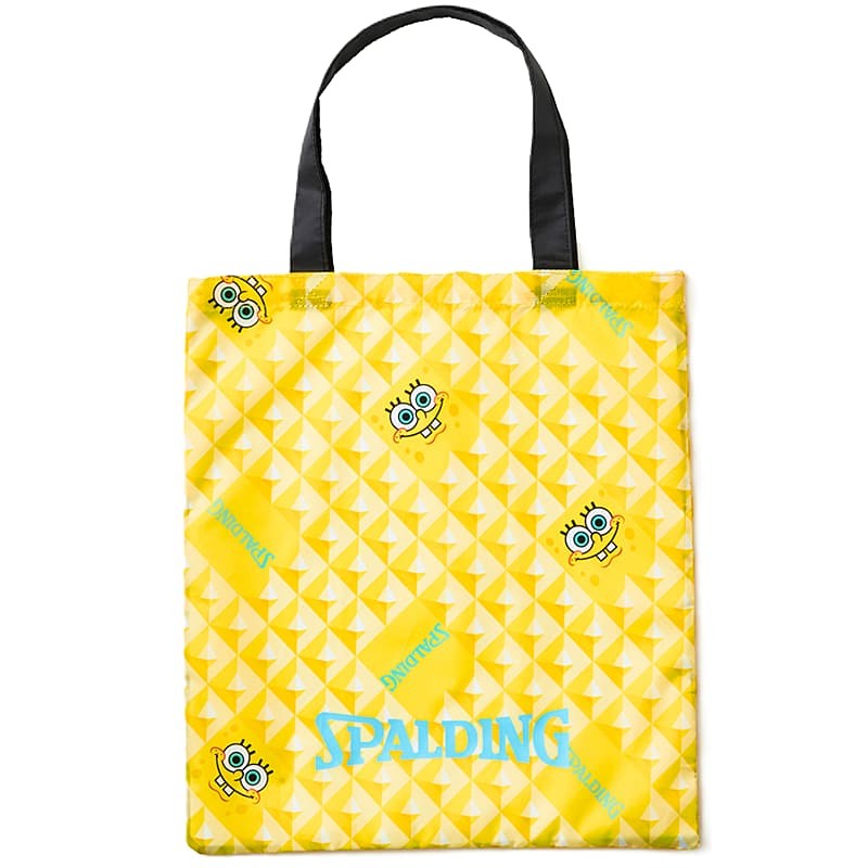 Packable Tote Bag SpongeBob Pattern Yellow A4 Foldable (50-026SBP)