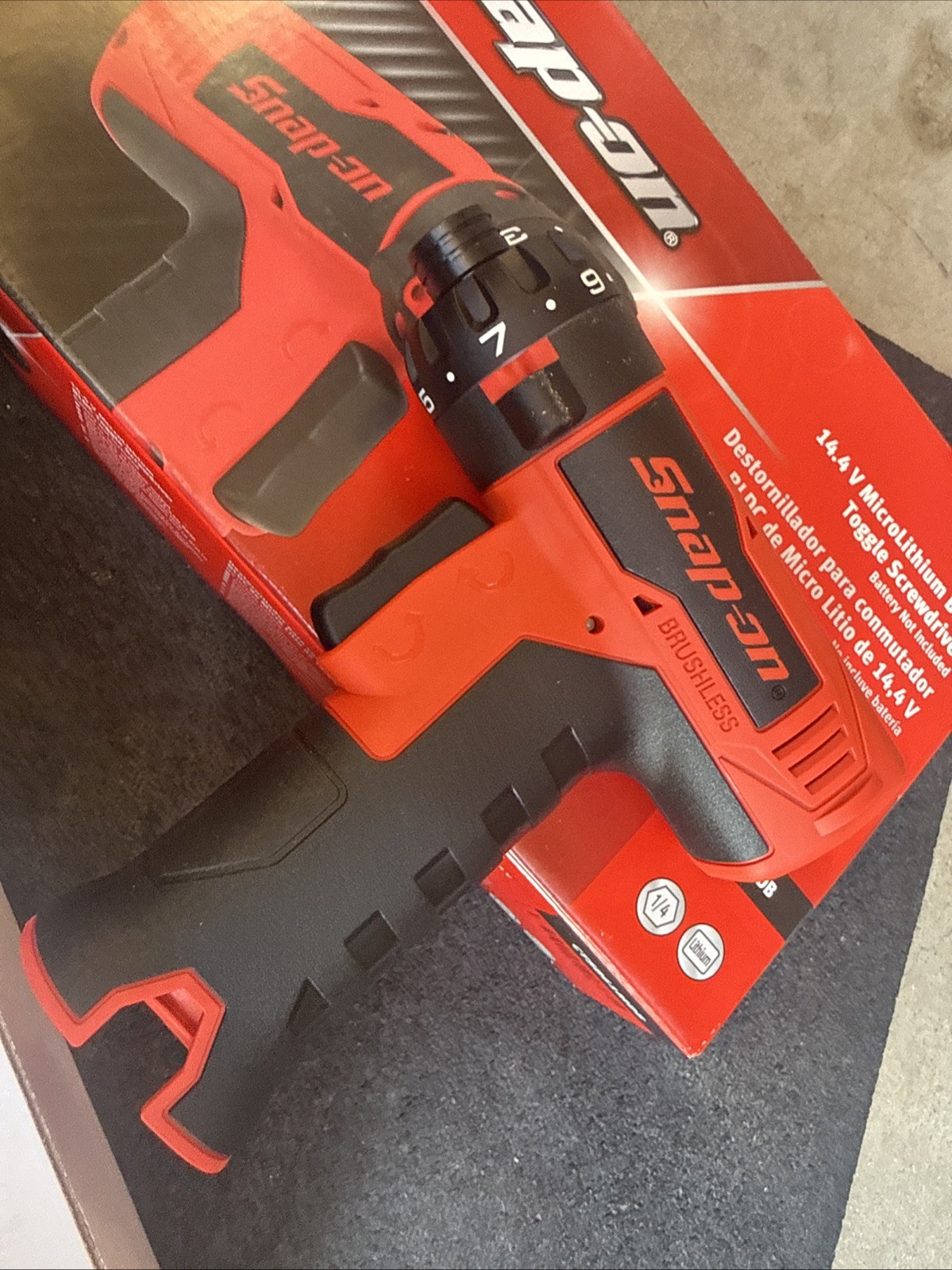 For Snap-On Tools CTS861mdb 1/4" Hex Cordless Screwdriver 14.4V Brushless Red