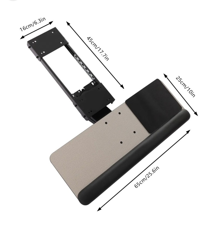 Adjustable Keyboard Tray Ergonomic Design Under Desk Mount Mouse Platform Tray