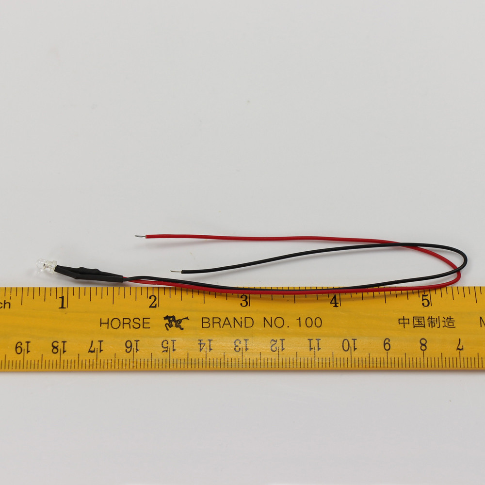 20pcs Pre-wired Resistor 26awg 20cm Wire Warm White 3mm LED Light Lamps 12V