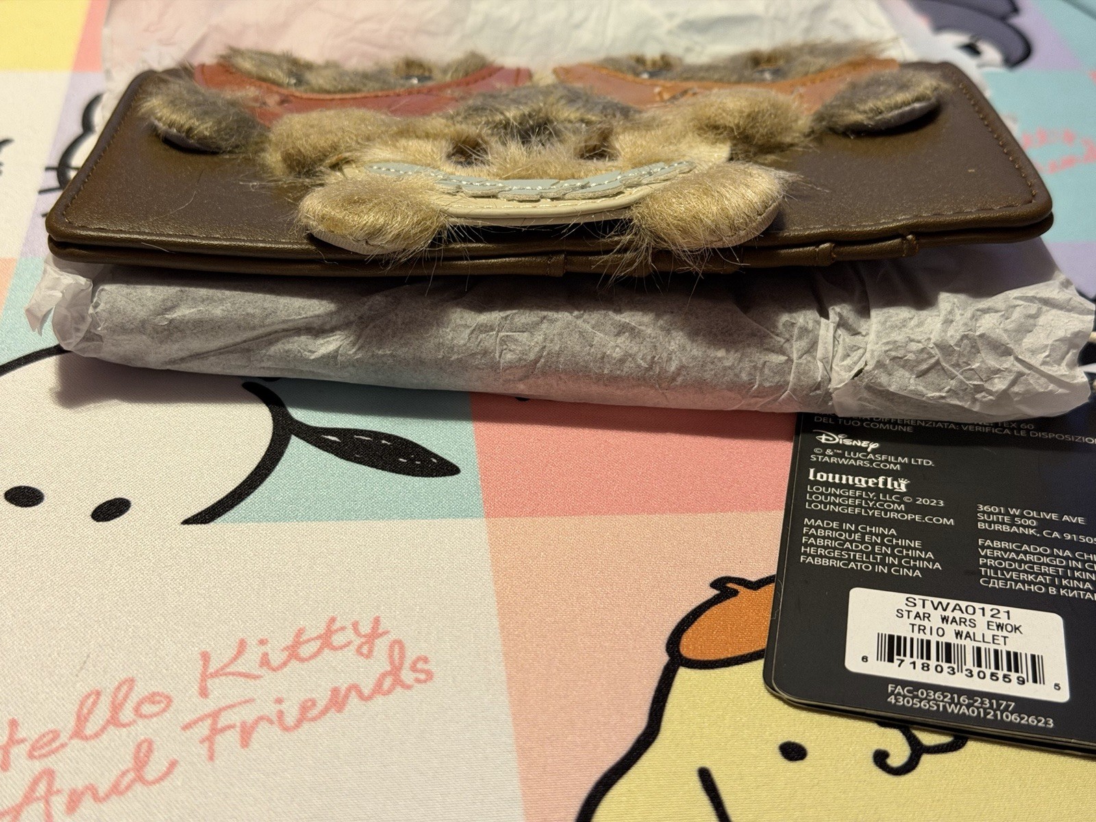 Loungefly - Star Wars Ewok Trio Fuzzy Flap Wallet Brand New