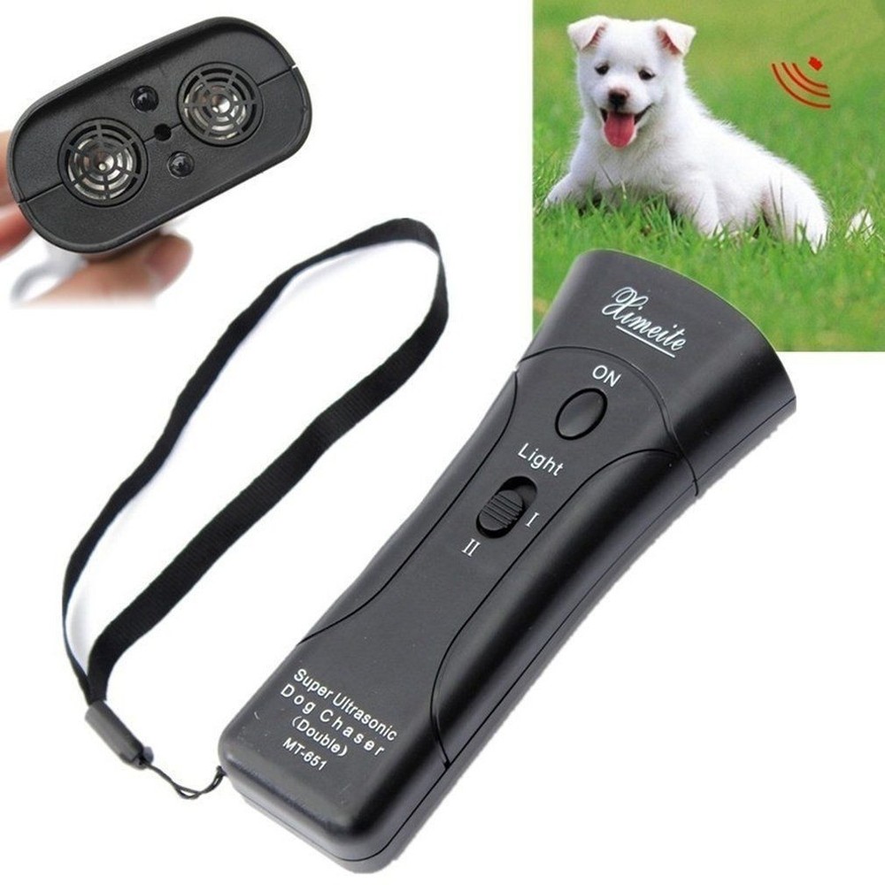 Ultrasonic Dog Trainer with Flashlight – Stop Barking & Improve Behavior