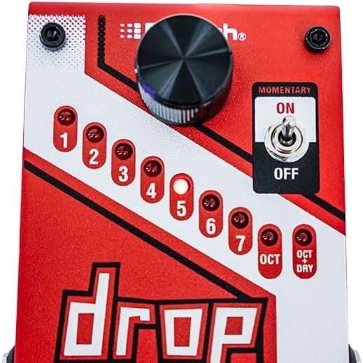 DigiTech DROP Polyphonic Drop Tune Pedal Red New