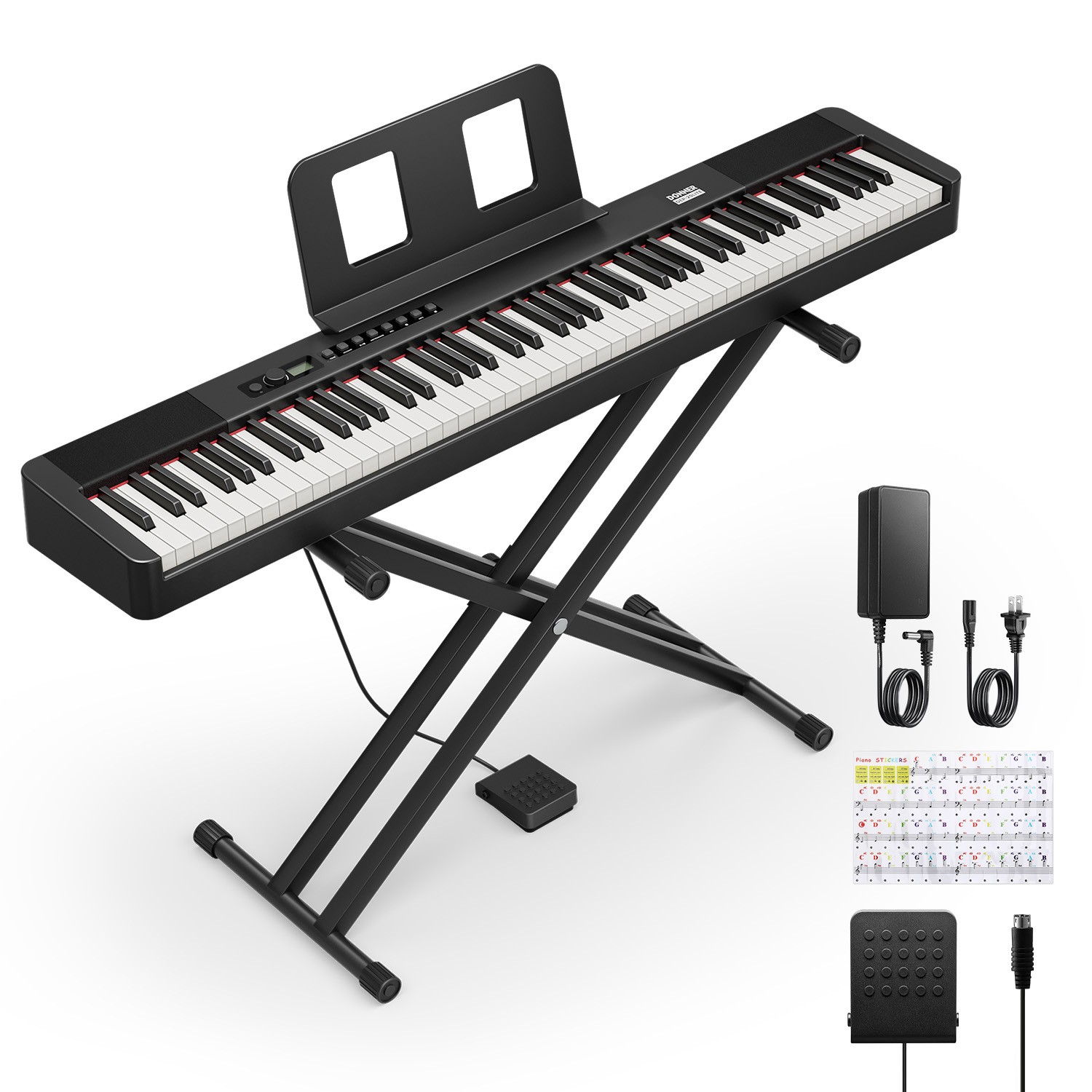 🎹 Donner DEP-20 Lite Digital Piano Keyboard 88 Weighted Key With Stand Pedal