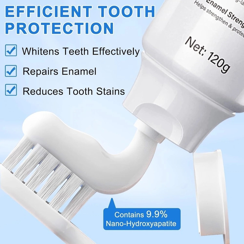 9.9% Hydroxyapatite Toothpaste - 2 Pack, Protects Enamel and Strengthens Teet