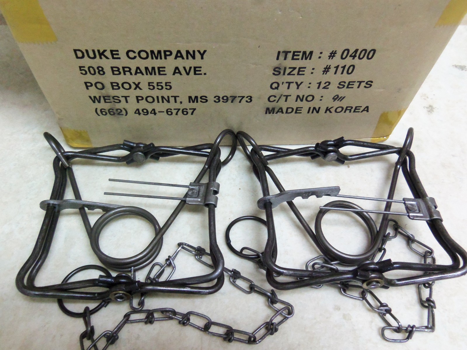 2   Duke 110  Body Grip Traps Trapping Weasel Muskrat  Mink 0400
