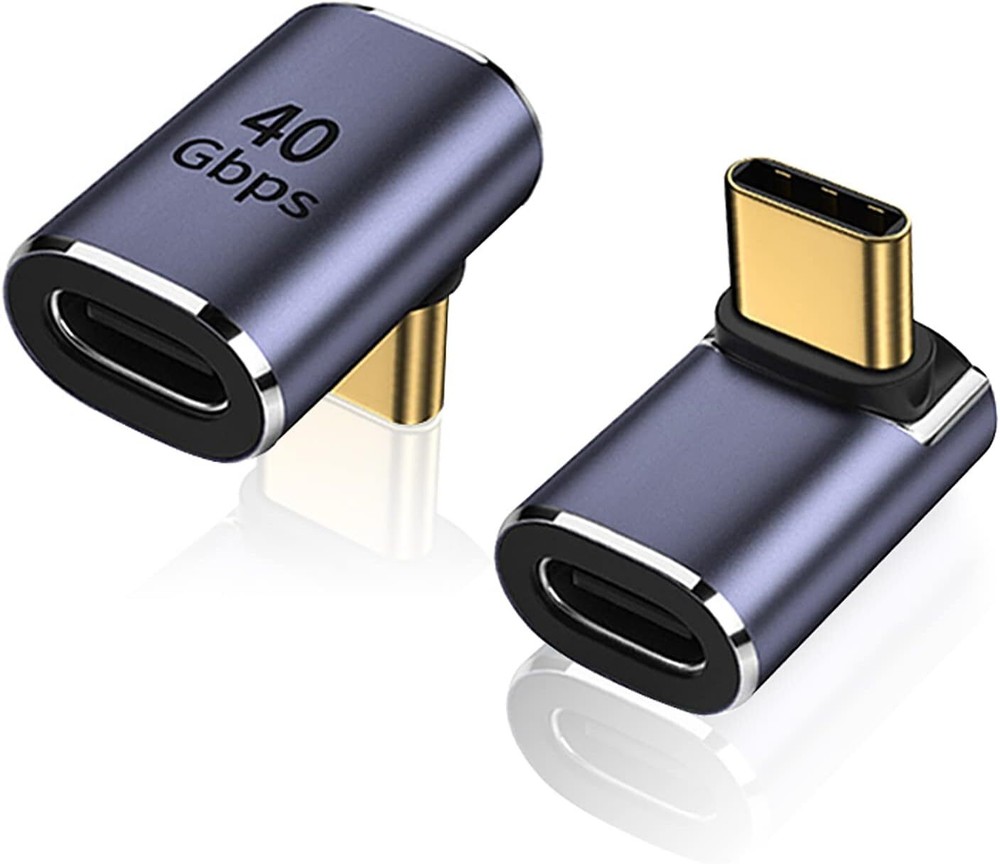 90 Degree USB C Adapter 2 Pack 100W Fast Charging Extender