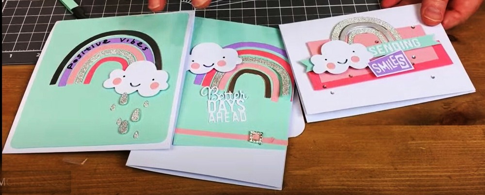 Sizzix Thinlits Rainbow 6pc set #665031 Retail $12.99 Retired!