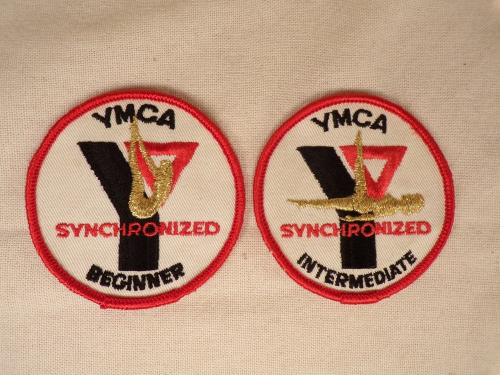 Vintage Embroidered YMCA Swimming Patches Synchronized Swimming