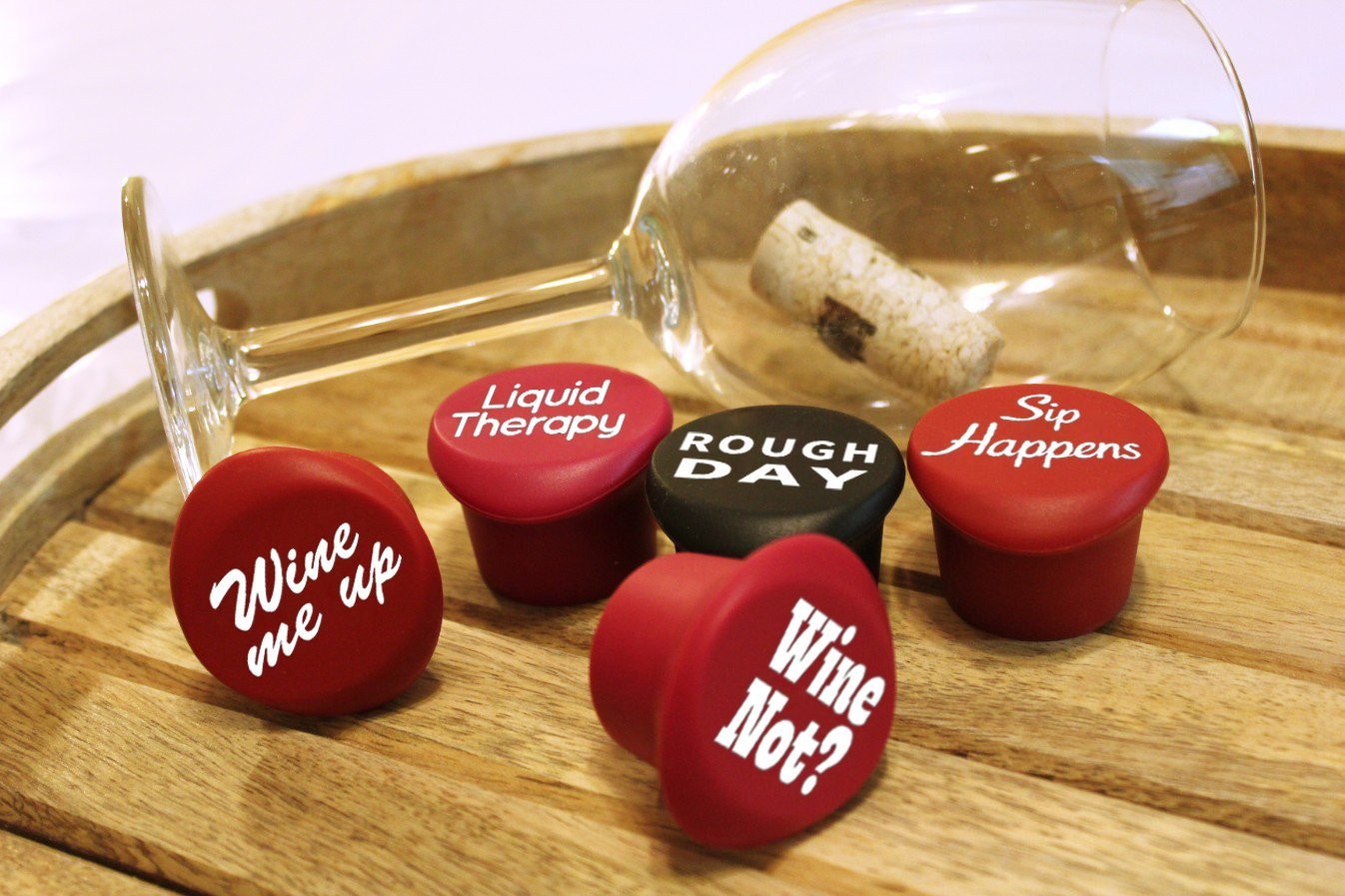 Funny Silicone Wine Stopper Set – Standard, Stoppers - 5pcs set