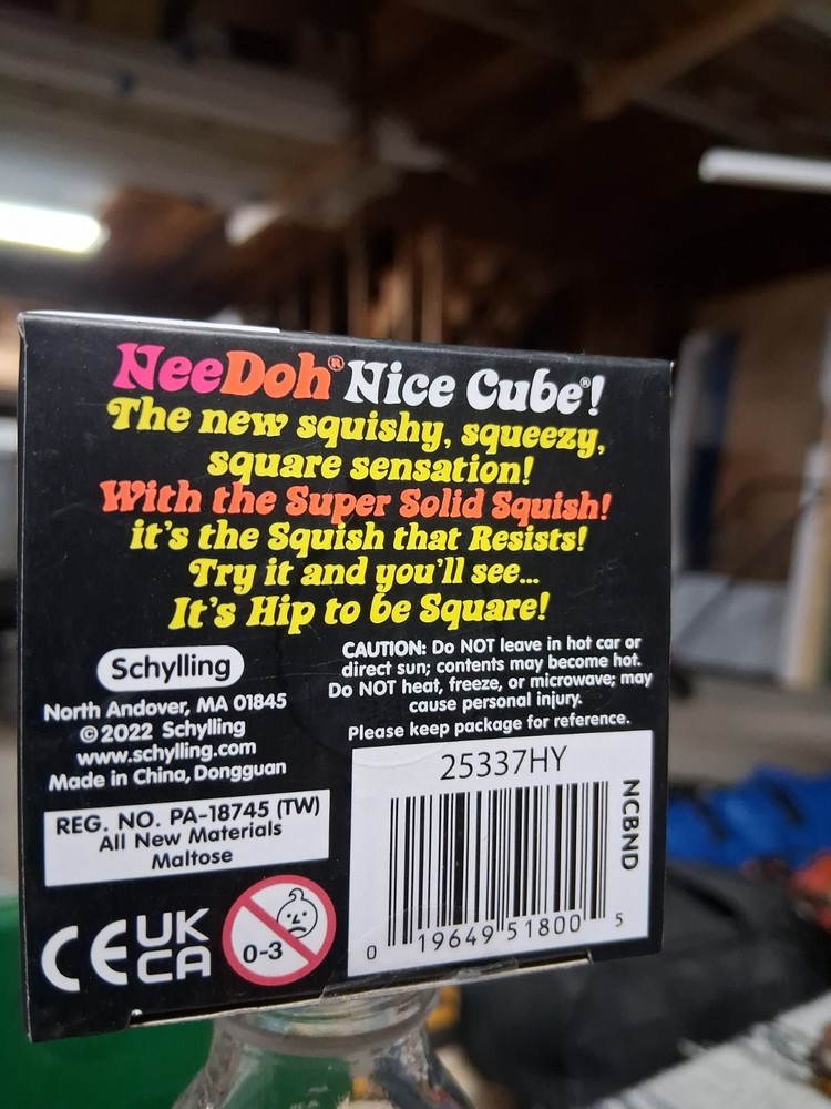 Nee Doh Nice Cube - Super Solid Squish! (Purple)