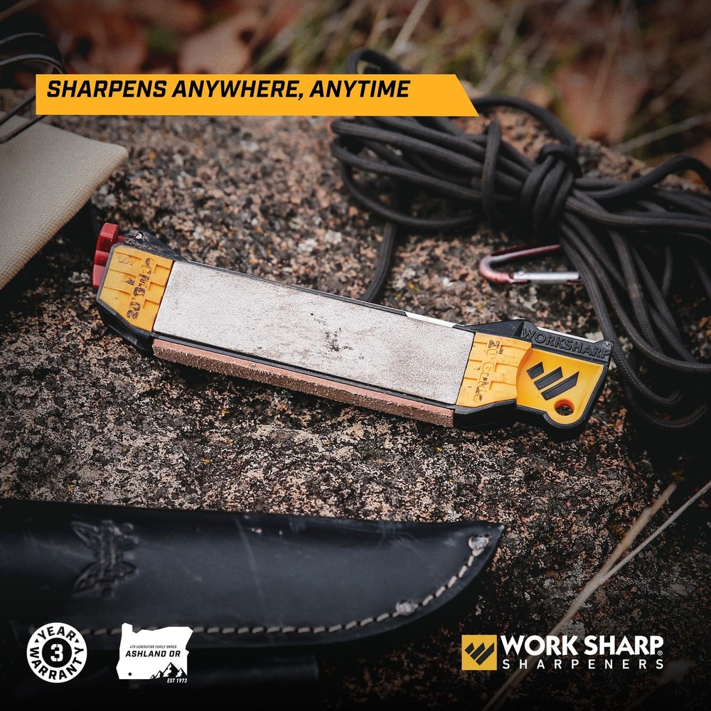 Work Sharp Guided Field Sharpener, Compact Travel Knife One Size, Black