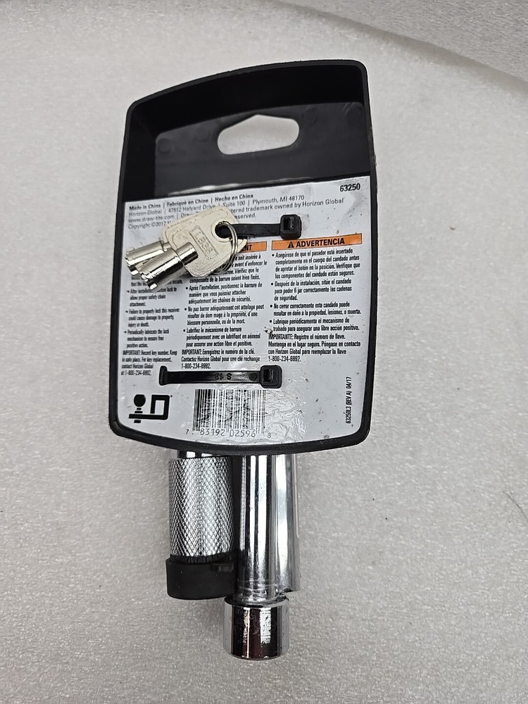Draw-Tite Trailer Hitch Receiver & Coupler Lock Set For 2'' Receiver - 63250