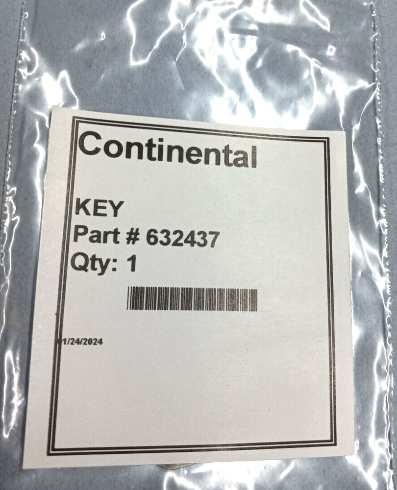 TCM Continental Part# 632437 KEY
