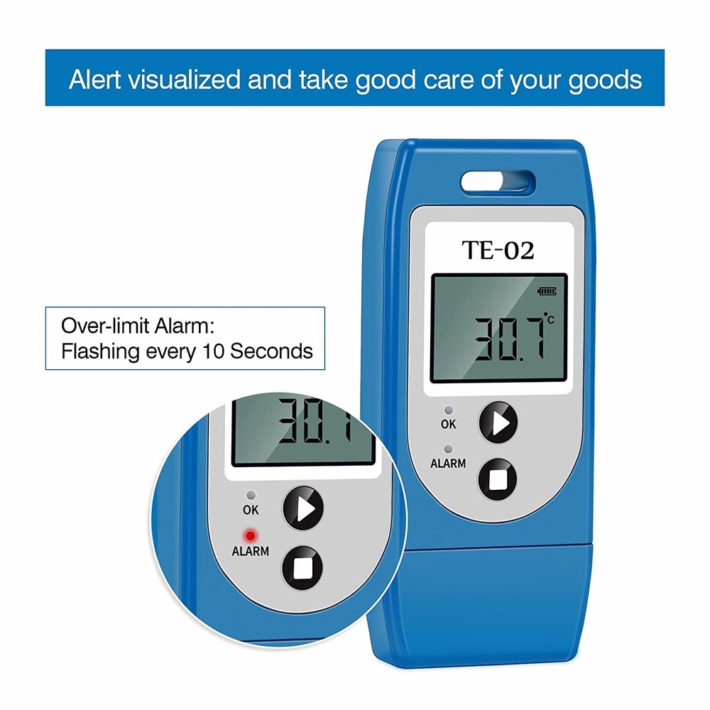 Temperature Data Logger, USB Temperature Data Recorder with PDF & CSV
