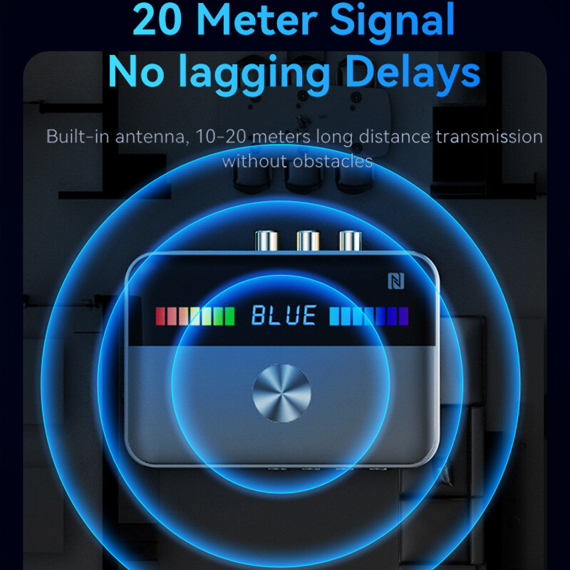 USB NFC Bluetooth Receiver Transmitter Digital To Analog 3.5mm RCA Audio Adapter