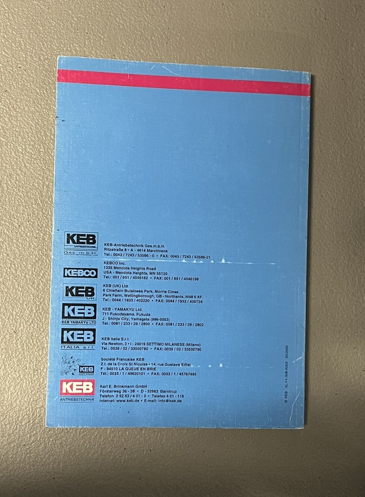 KEB Combivert F4 User Manual Guide