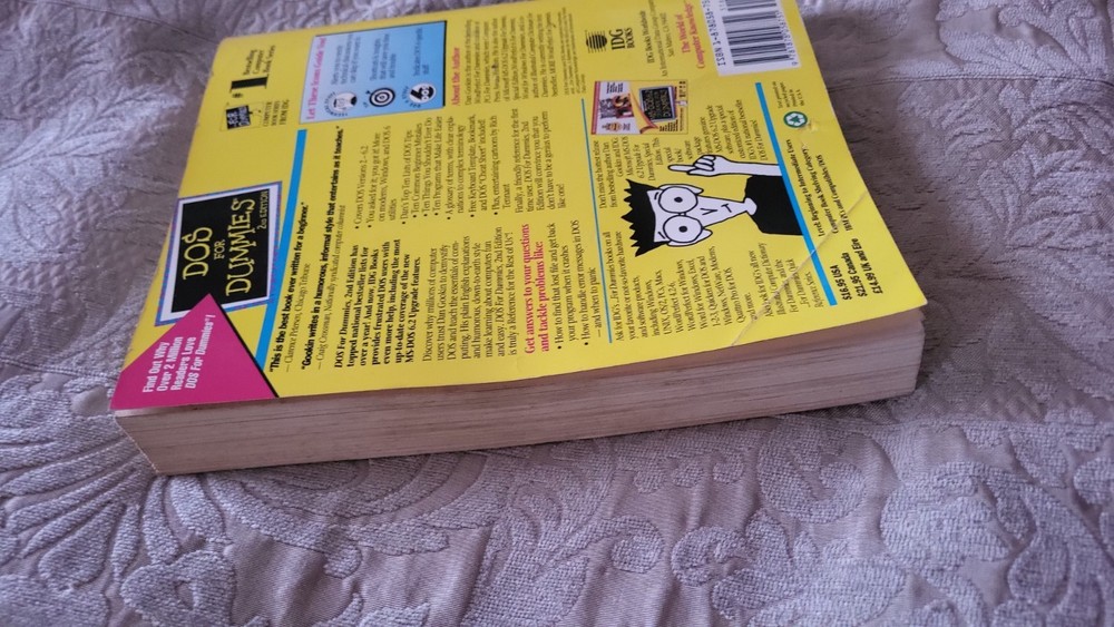 DOS for Dummies 2nd Edition Computer Book Reference Guide Dan Gookin