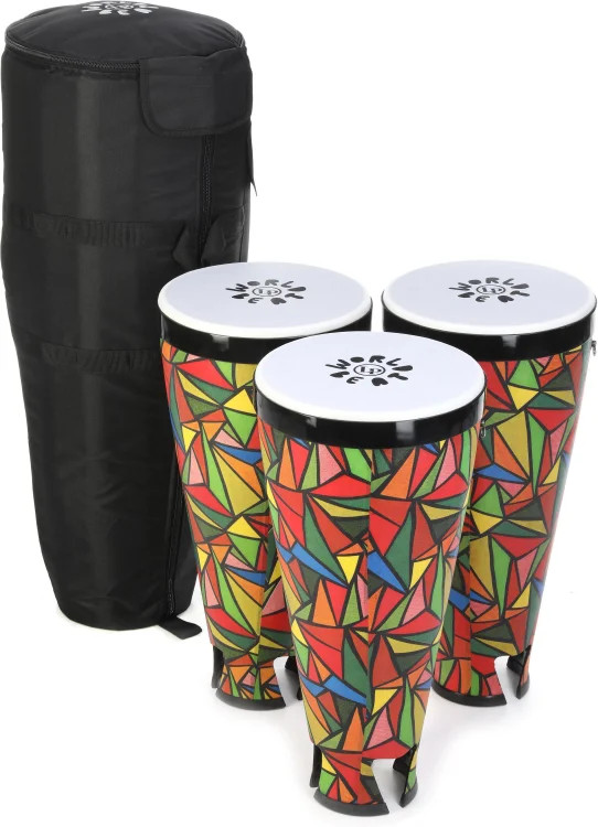 Latin Percussion World Beat Stackable Ashiko 3-piece Set - 12 inches, Large,