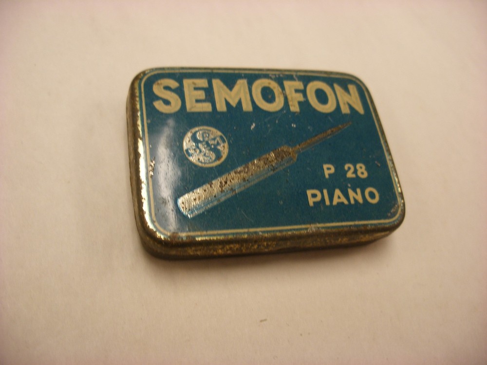Phonograph Victrola Gramophone - Needle Tin - Semofon Piano