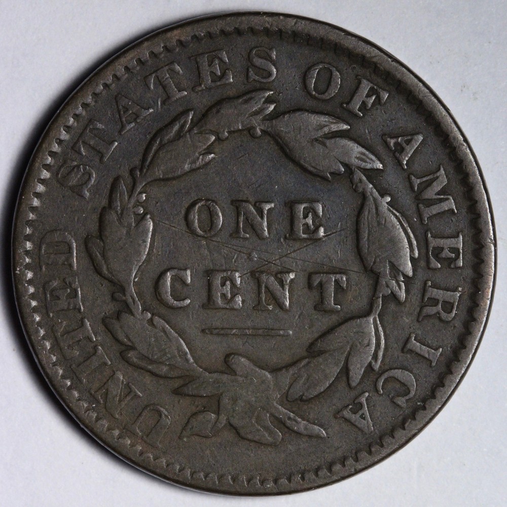 1834 Coronet Head Large Cent FINE E116 SUNM