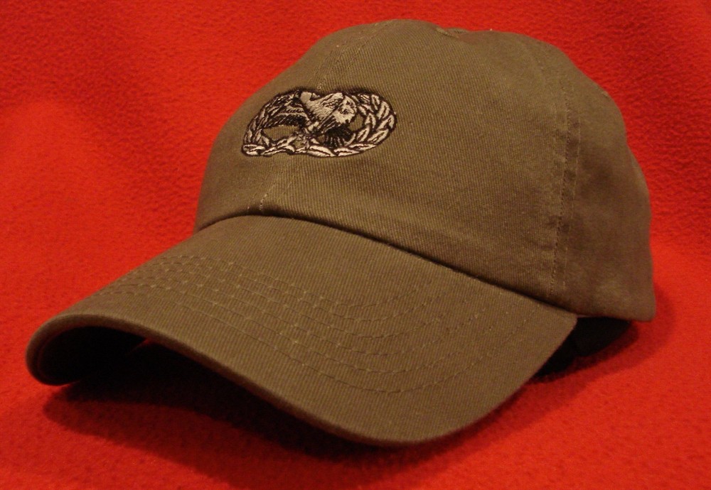 Air Force Basic Maintenance Munitions Badge ball cap, low-profile hat OD Green