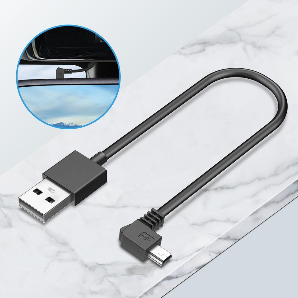Dash Cam Charging Power Cable, USB-C Car 300 centimeters, Black