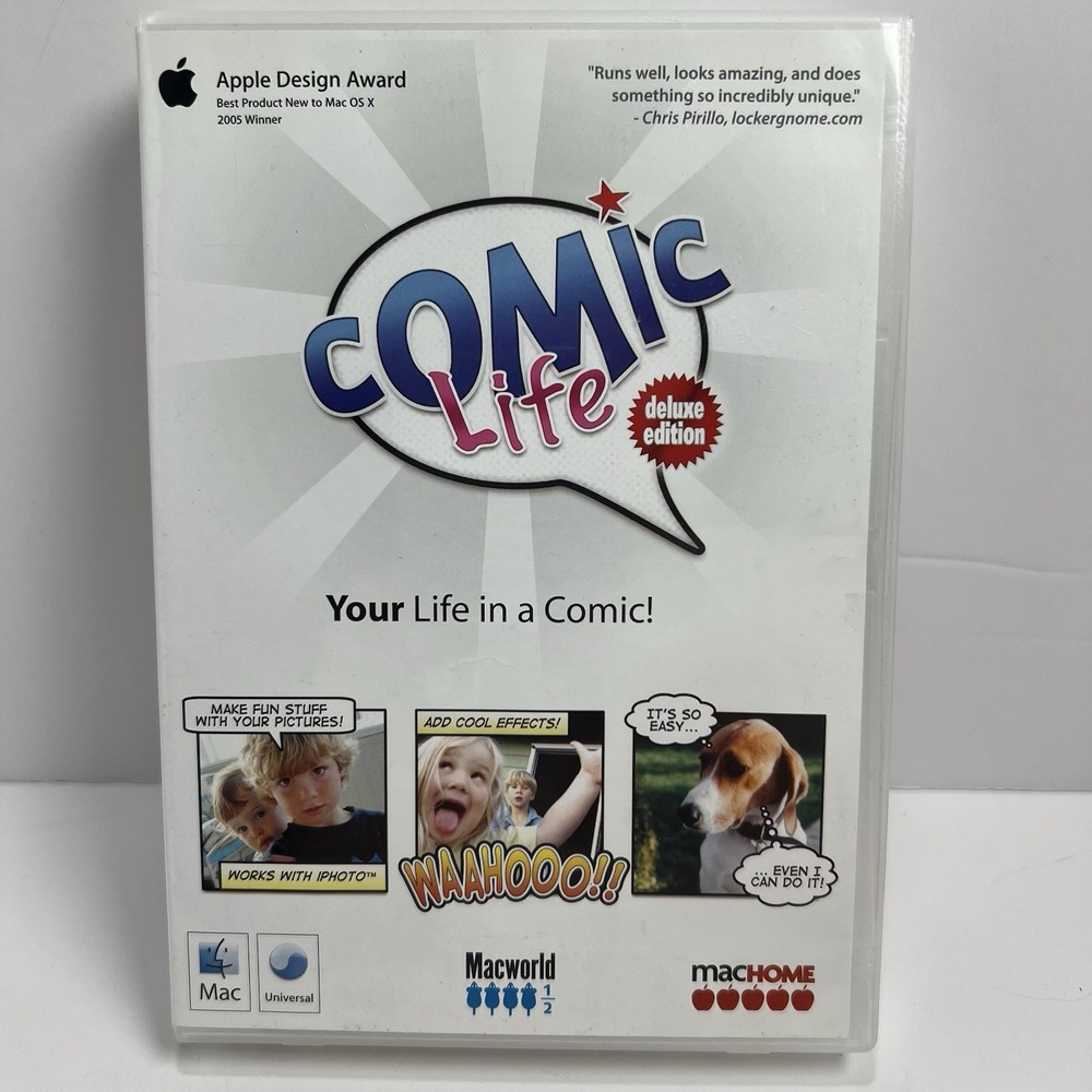 Comic Life Deluxe Edition Mac OS X Photo Comic Creator Software CD