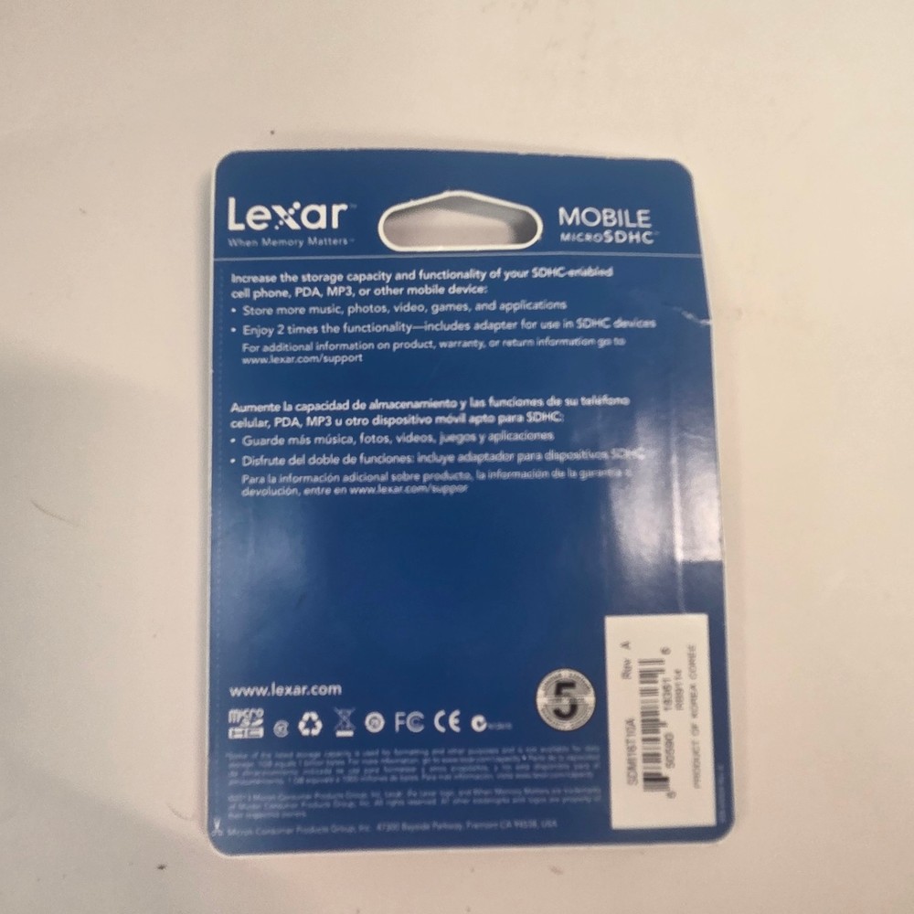 Lexar Micro SDHC 4GB Class 4 Memory Card New Sealed