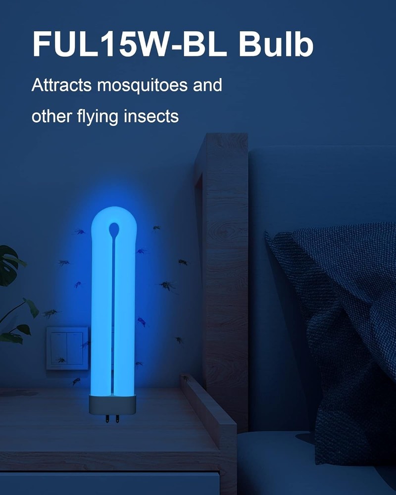 4-Pack Bug Zapper Replacement Light Bulb - 15W Shatter Resistant, Daylight White