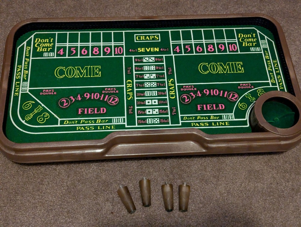 Vintage Waco Auto-Shooter Craps Table Complete Automatic Dice Roller Box Works