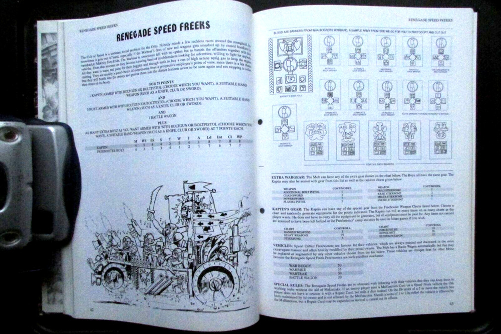 OOP Citadel / Warhammer 40k / Rogue Trader Space Orks Freebooterz Hardback Book
