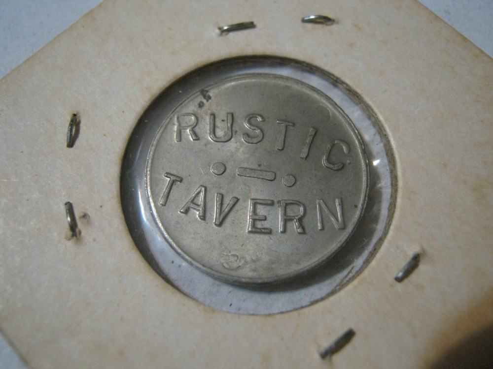 1930s-40s RUSTIC (dot dash dot) TAVERN Token, Flushing? Jasper Indiana?