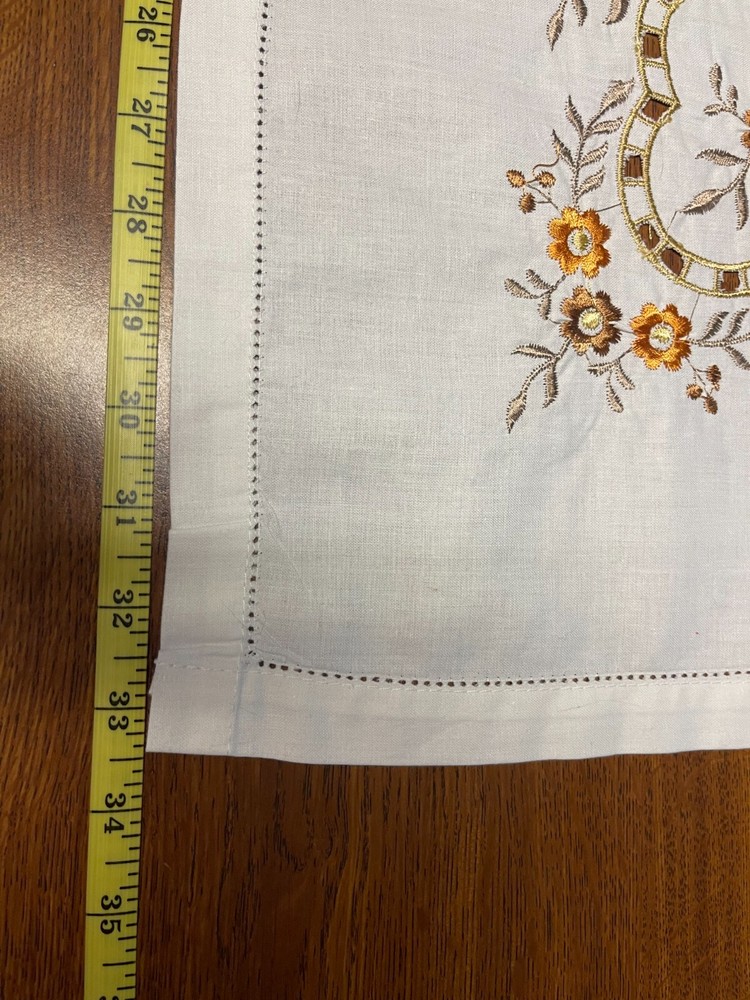 Greek embroidered square table decorative topper