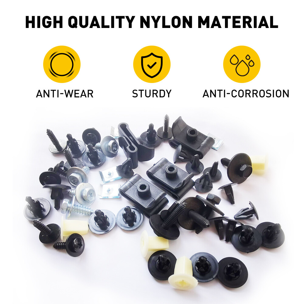 Engine Splash Shield Guard Bumper Hardware Kit Body Bolt Screw U-nut Clip Rivet