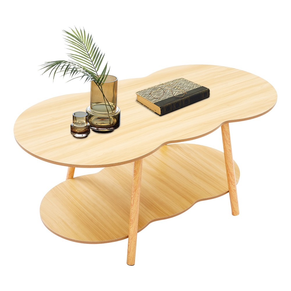 2-Tier Sofa Table Max 66.14 lbs Cloud Shape End Table 19.7in H Coffee Table
