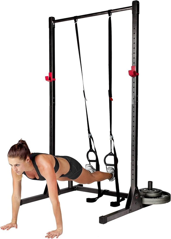 Elite Strength Training Power Rack - 500 lbs Capacity, Double-Gusseted Stability