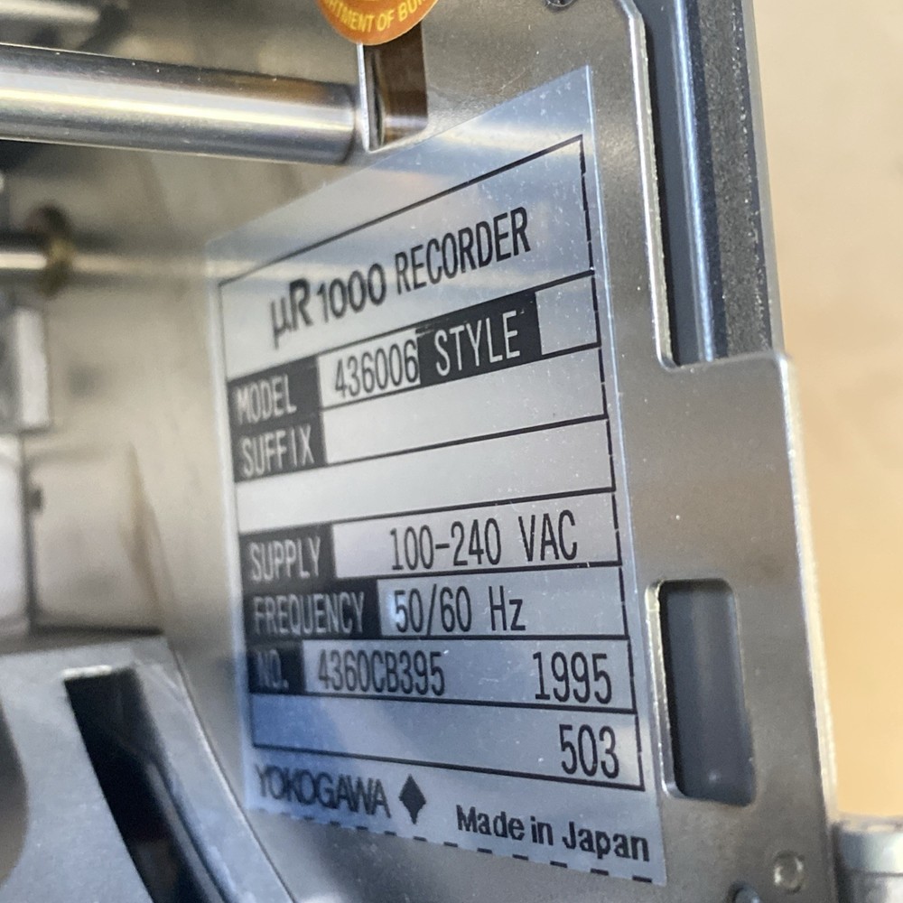 Yokokawa Process Recorder 436006 Digital Chart Recorder