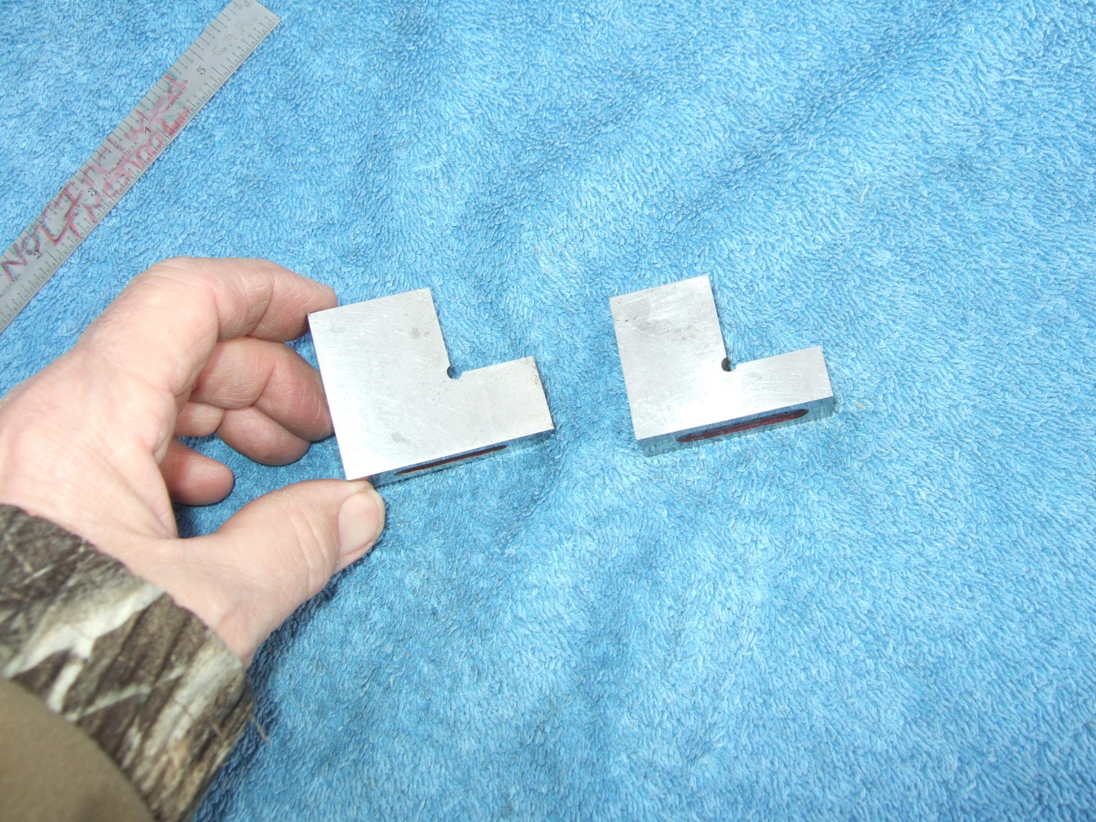 SINE GAGE BLOCKS 3" USA (2) 10*-45* x ERIE Pa. TOOLMAKER MACHINIST GRIND BLOCK 2