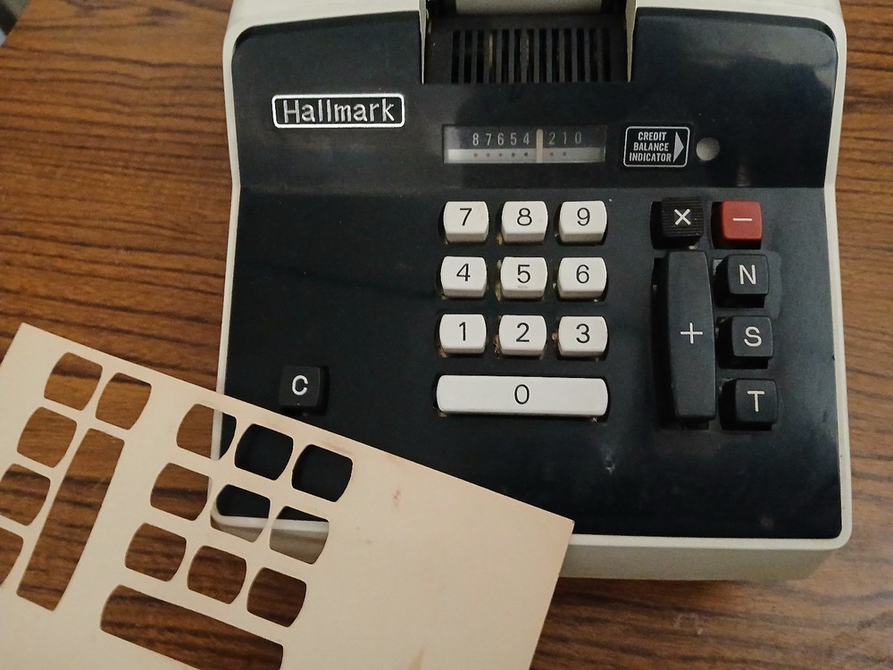 Vintage Hallmark 10 Key Electric Adding Machine Model AM-892 AS-IS