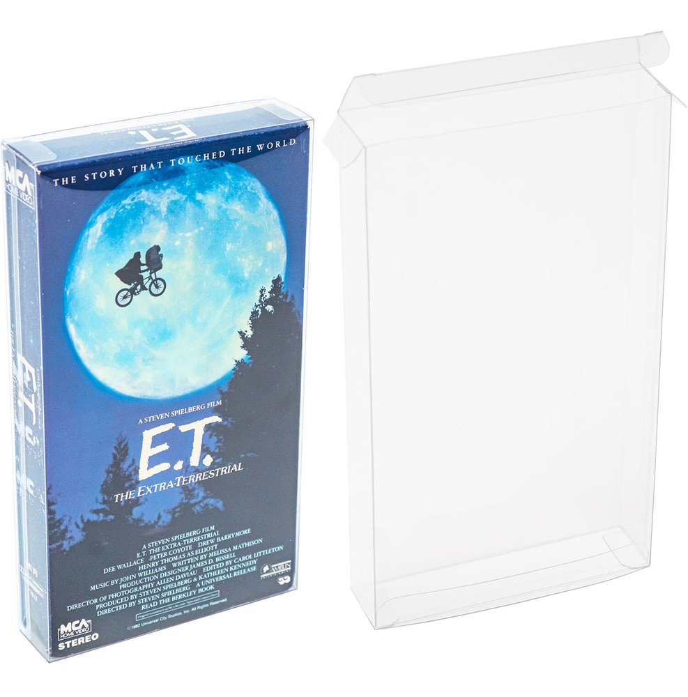 VHS Box Protector Sleeves for Standard VHS Tapes Size A Protective Plastic Case