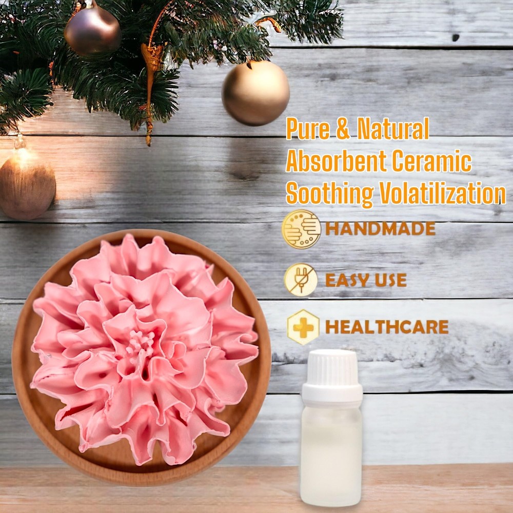 SINT Aroma Diffuser Diatomite Carnation Flower | Essential Oil Diffuser with ...