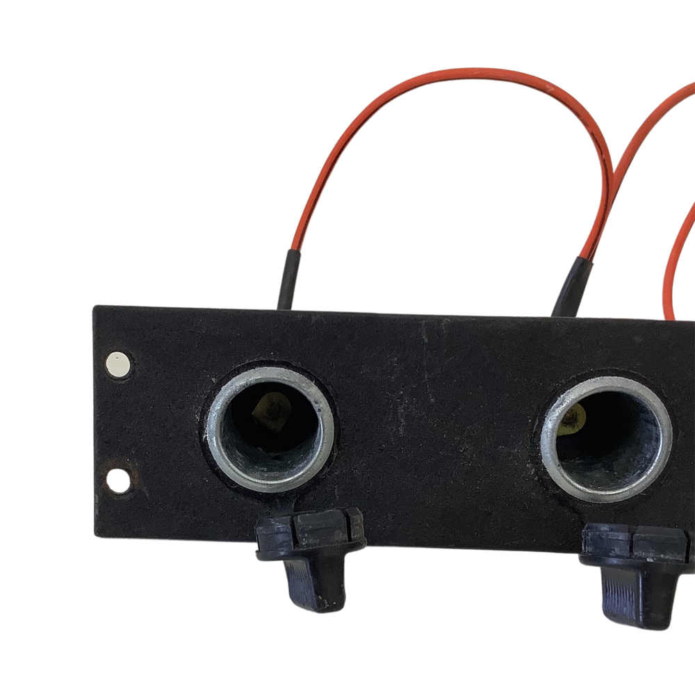 Police Center Console 12 Volt Multi Socket Hardwired Outlet w/ Socket Covers #2