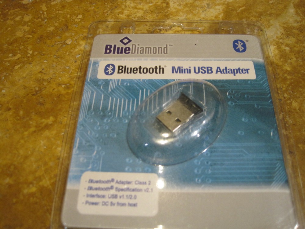 NEW... Blue Diamond Mini USB BlueTooth Adapter ...NEW