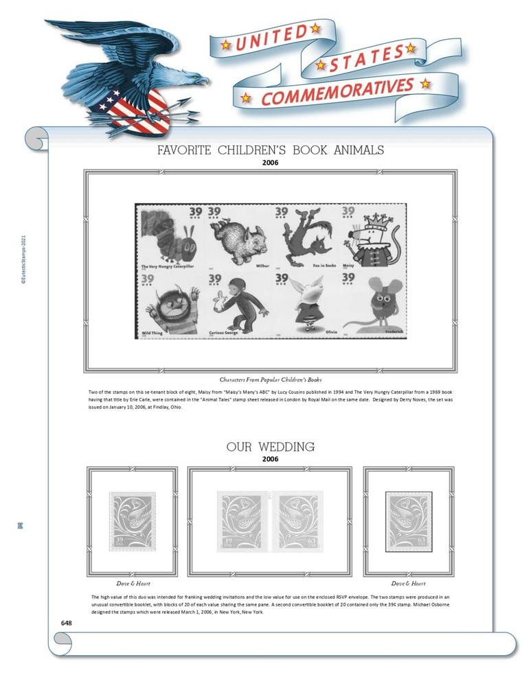 2006 U.S. Commemorative Singles COMPLETE Supplement (White Ace Alternative)