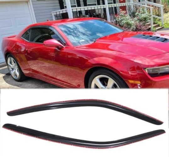Sunproof Waterproof Side Window Wind Deflector, 2pcs 2010-2024 Chevy Camaro