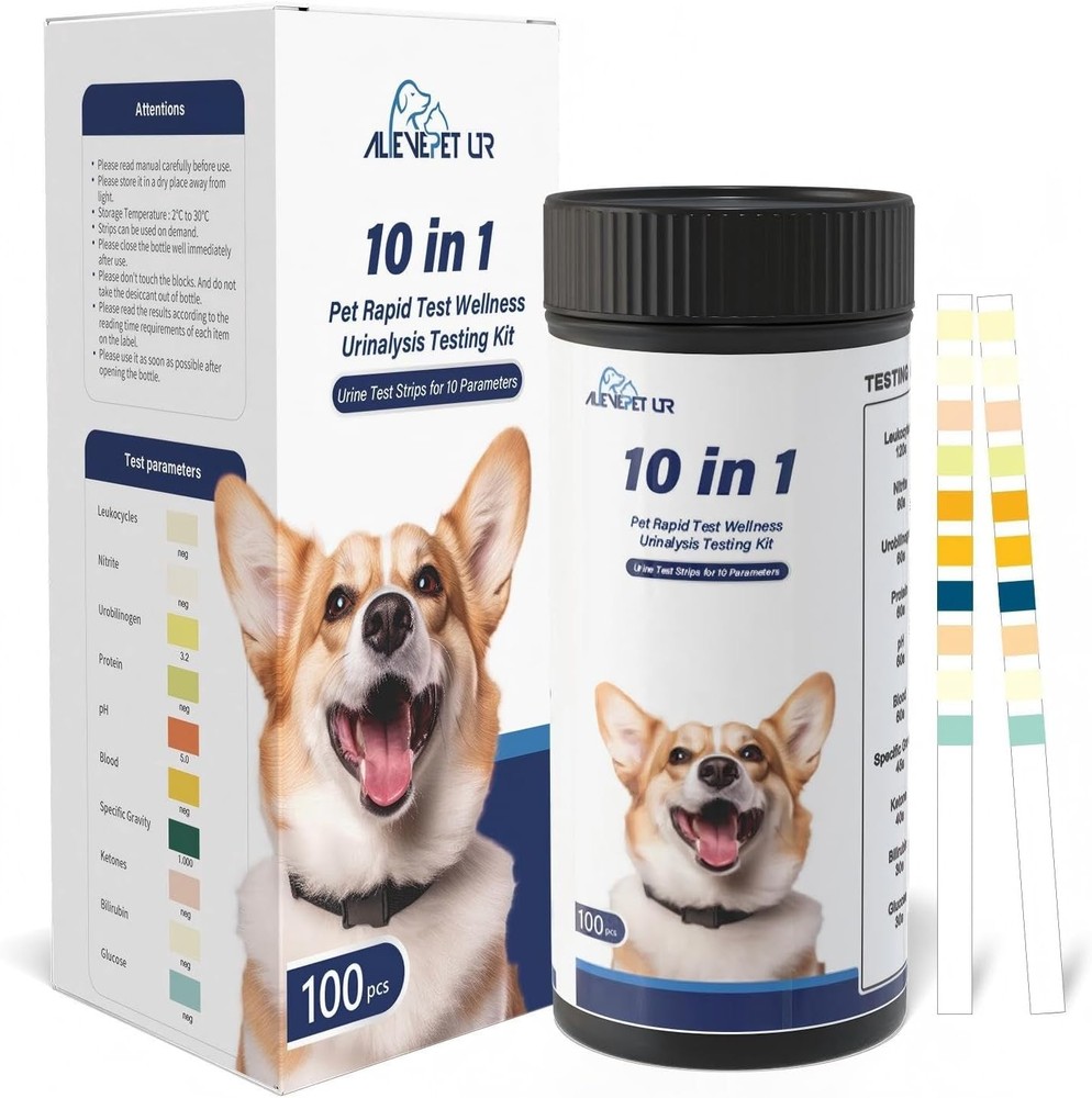 Cat & Dog Urine Test Strips 10-Parameter 100ct, 1 Sets( TT 100 Count )
