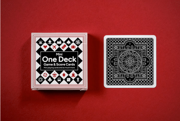MINI ONE DECK GAME AND SCORE CARDS- Black Backs by Cartesian Cards