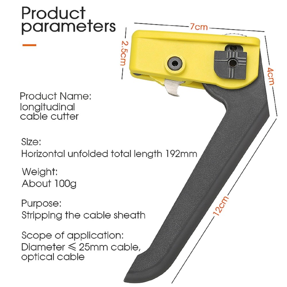 Fiber Optic Cable Stripping Knife KMS-K Longitudinal Cable Cutter Slitter